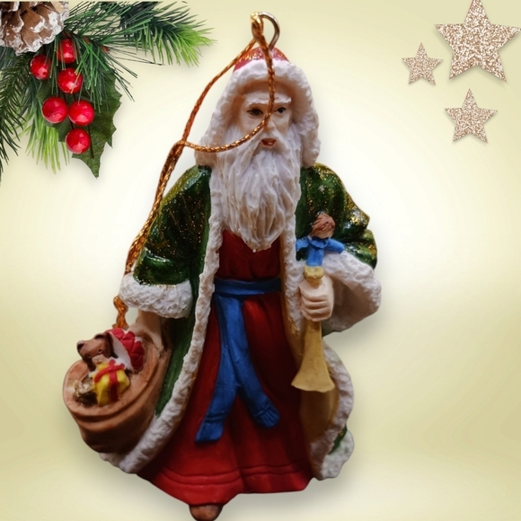 Arnart vtg 1989 santas claus in America ornaments set of 3 "3.5" - Picture 8 of 11